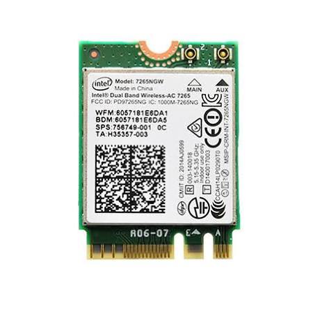 Intel Dual Band Wireless-AC 7265NGW Wi-Fi Bluetooth M.2 Card